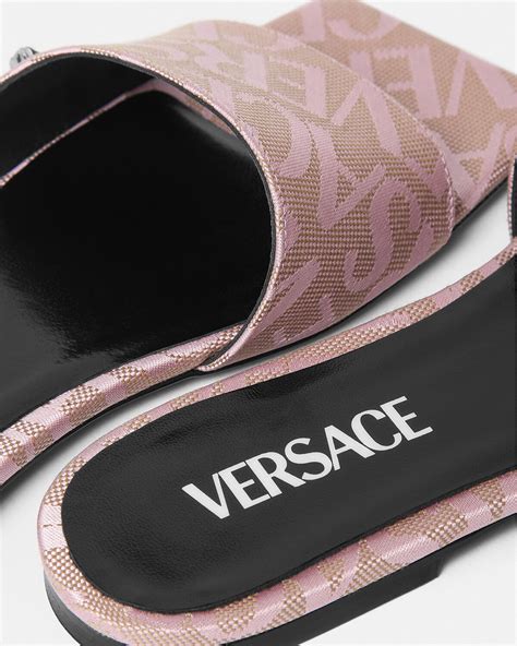 sandalias versace|Versace denim sandals.